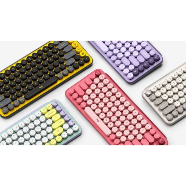 Logitech Pop Keys Mechanical Wireless Keyboard with Customisable Emoji Keys