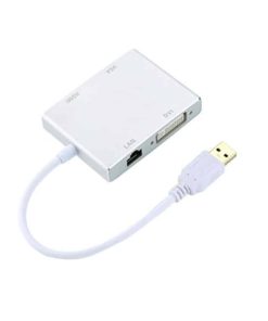 USB 3.0 To HDMI/DVI-I/VGA Adapter Multi Port Video Display Converter 1080p HD Cable