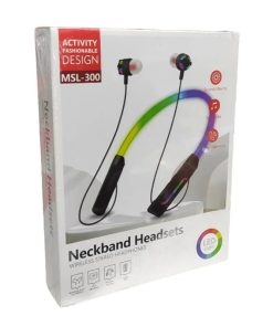 Headphones Neckband Bluetooth Headset MSL-300 LED