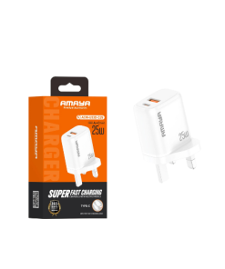 Amaya ACW-U53D-C29 PD25W standard charger with Type-C cable