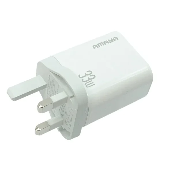 Amaya ACW-HU301 UK A+C 33W charger with Type-C cable