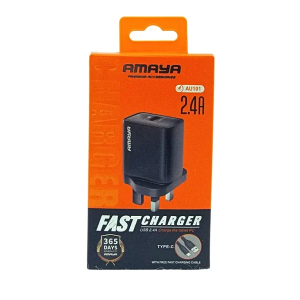 Amaya ACW-AU101-C29 GB Single U10W charger with Type-C cable