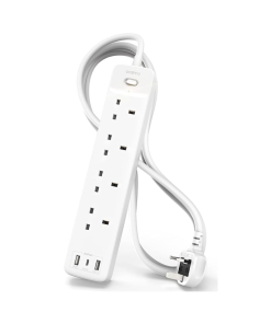 Oraimo OWS-U351 PowerHub C 2M 4-AC 3-USB Power Strip Extension Cable